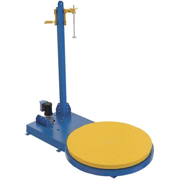 Vestil - 60 Inch Diameter, 8 to 12 Pallets per Hour, Semi Automatic, Medium Duty Stretch and Pallet Wrap Machine - 5,000 Lbs. Capacity, 3 to 12 RPM, 11 Inch High, 10 and 20 Inch Film Height - Best Tool & Supply