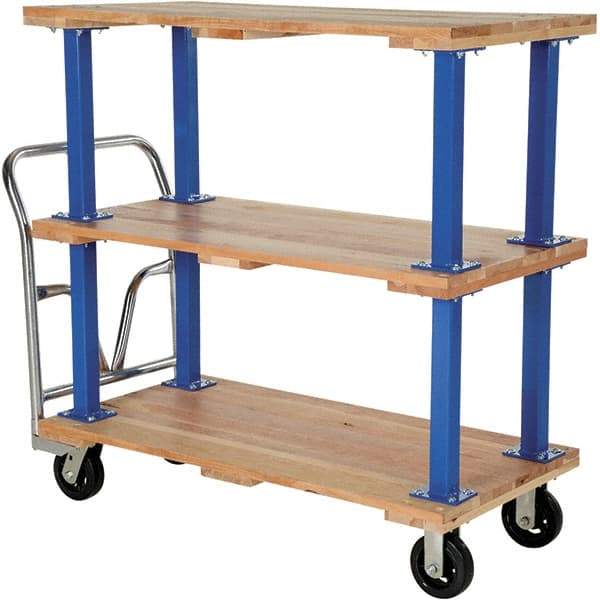 Vestil - 1,600 Lb Capacity Hardwood Platform Truck - Hardwood Deck, 24" OAW - Best Tool & Supply