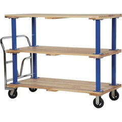 Vestil - 1,600 Lb Capacity Hardwood Platform Truck - Hardwood Deck, 30" OAW - Best Tool & Supply