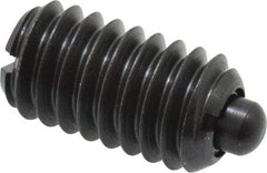 Gibraltar - 5/16-18, 9/16" Thread Length, 1/12" Plunger Projection, Steel Threaded Spring Plunger - 0.135" Max Plunger Diam, 0.562" Plunger Length, 1.25 Lb Init End Force, 4 Lb Final End Force - Best Tool & Supply