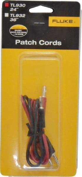 Fluke - Black/Red Electrical Test Equipment Patch Cord Set - Use with Test Equipment - Best Tool & Supply