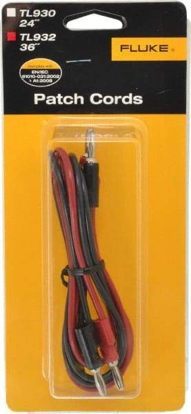 Fluke - Black/Red Electrical Test Equipment Patch Cord Set - Use with Test Equipment - Best Tool & Supply