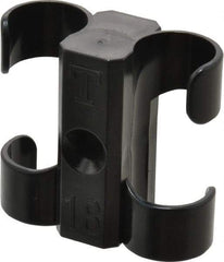 Midwest Control - 3/4 to 7/8 Hose OD, Multitube Holder - Black, 2 Slots, 1.88" OAL, 0.22" Mounting Hole, For Use With Tubes, Wires, Hose & Pipe - Best Tool & Supply