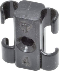 Midwest Control - 5/32 to 1/4 Hose OD, Multitube Holder - Black, 2 Slots, 0.7" OAL, 0.12" Mounting Hole, For Use With Tubes, Wires, Hose & Pipe - Best Tool & Supply