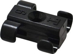 Midwest Control - 1/4 to 5/16 Hose OD, Multitube Holder - Black, 2 Slots, 0.8" OAL, 0.12" Mounting Hole, For Use With Tubes, Wires, Hose & Pipe - Best Tool & Supply