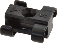 Midwest Control - 5/16 to 3/8 Hose OD, Multitube Holder - Black, 2 Slots, 0.96" OAL, 0.16" Mounting Hole, For Use With Tubes, Wires, Hose & Pipe - Best Tool & Supply