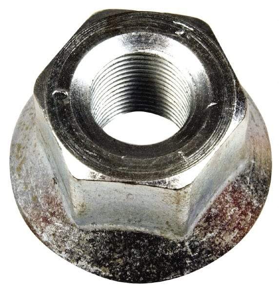 Dorman - 5/8-18 Zinc Finish Flanged Wheel Nut - 1-1/8" Hex, 1-1/16" OAL, 1.62 Diam Flange Seat Angle - Best Tool & Supply