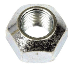 Dorman - 9/16-18 Zinc Finish Open Wheel Nut - 1" Hex, 21/32" OAL, 90° Seat Angle - Best Tool & Supply