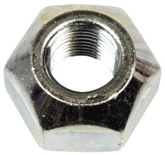 Dorman - 9/16-18 Zinc Finish Open Wheel Nut - 1-1/16" Hex, 21/32" OAL, 90° Seat Angle - Best Tool & Supply