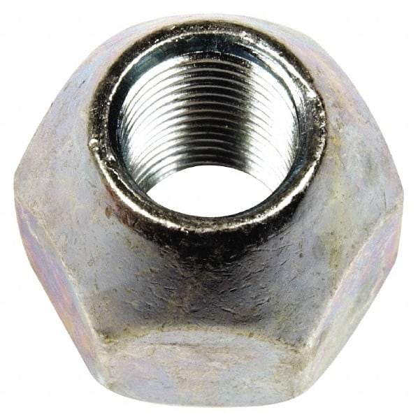 Dorman - 9/16-18 Black Oil Quench Finish Open Wheel Nut - 1-1/16" Hex, 31/32" OAL, 60° Seat Angle - Best Tool & Supply