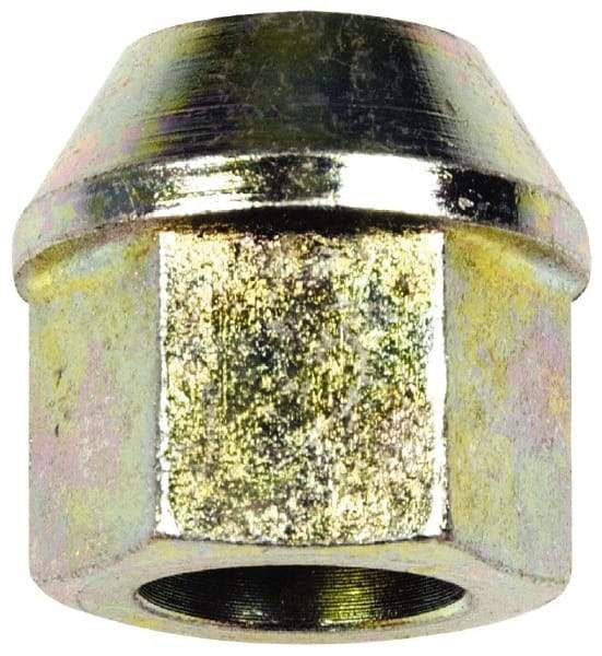 Dorman - 1/2-20 Zinc Finish Open Wheel Nut - 13/16" Hex, 15/16" OAL, 60° Seat Angle - Best Tool & Supply