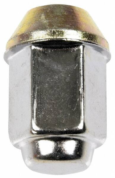 Dorman - 1/2-20 Stainless Finish Capped Wheel Nut - 13/16" Hex, 1-15/32" OAL, 60° Seat Angle - Best Tool & Supply