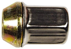 Dorman - M12-1.5 Stainless Finish Capped Wheel Nut - 19mm Hex, 32mm OAL, 60° Seat Angle - Best Tool & Supply