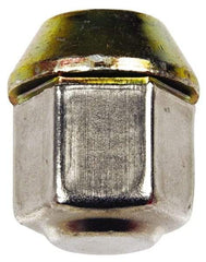 Dorman - 1/2-20 Stainless Finish Capped Wheel Nut - 3/4" Hex, 1-1/16" OAL, 60° Seat Angle - Best Tool & Supply