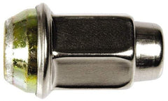 Dorman - 1/2-20 Stainless Finish Capped Wheel Nut - 3/4" Hex, 1-5/8" OAL, 60° Seat Angle - Best Tool & Supply