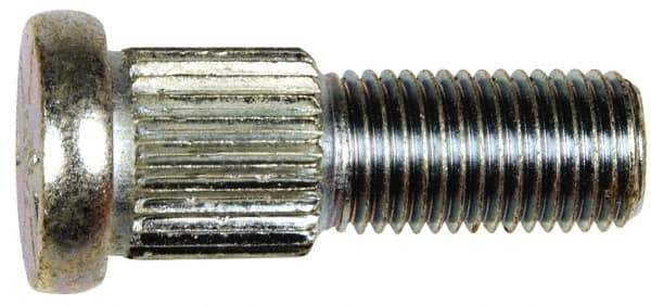 Dorman - 7/16-20 Serrated Bolt Wheel Stud - 0.555" Knurl, 1-7/16" OAL, 17/32" Shoulder Length - Best Tool & Supply