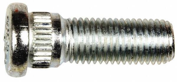 Dorman - M12-1.5 Serrated Bolt Wheel Stud - 14.22mm Knurl, 37mm OAL, 8mm Shoulder Length - Best Tool & Supply