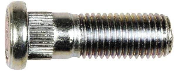 Dorman - M12-1.5 Serrated Bolt Wheel Stud - 12.22mm Knurl, 36mm OAL, 9mm Shoulder Length - Best Tool & Supply