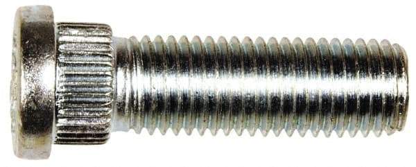 Dorman - M12-1.5 Serrated Bolt Wheel Stud - 14.3mm Knurl, 41.5mm OAL, 6.5mm Shoulder Length - Best Tool & Supply