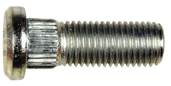 Dorman - M12-1.5 Serrated Bolt Wheel Stud - 12.95mm Knurl, 36mm OAL, 8mm Shoulder Length - Best Tool & Supply