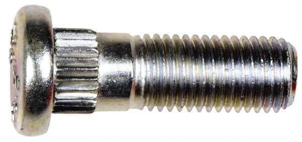 Dorman - M12-1.5 Serrated Bolt Wheel Stud - 12.9mm Knurl, 37.5mm OAL, 13mm Shoulder Length - Best Tool & Supply