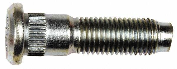 Dorman - M12-1.5 Serrated Bolt Wheel Stud - 13.46mm Knurl, 48mm OAL, 14mm Shoulder Length - Best Tool & Supply