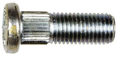 Dorman - M10-1.25 Serrated Bolt Wheel Stud - 10.24mm Knurl, 29mm OAL, 9mm Shoulder Length - Best Tool & Supply