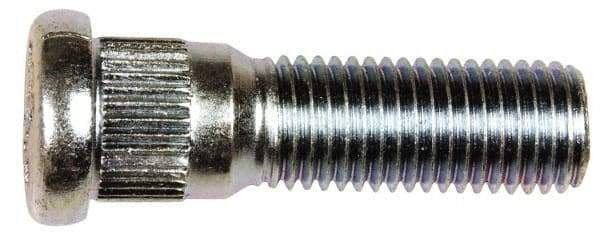 Dorman - M12-1.5 Serrated Bolt Wheel Stud - 14.17mm Knurl, 44.5mm OAL, 12.5mm Shoulder Length - Best Tool & Supply