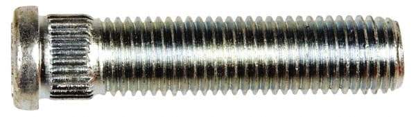 Dorman - M12-1.5 Serrated Bolt Wheel Stud - 12.8mm Knurl, 54mm OAL, 8mm Shoulder Length - Best Tool & Supply