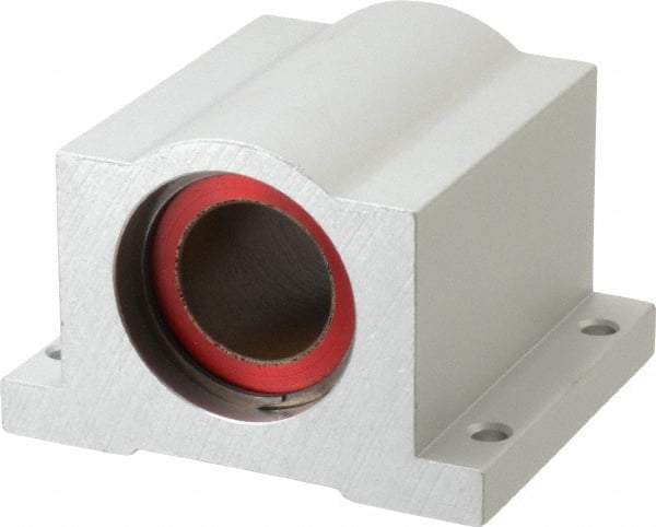 Pacific Bearing - 1" ID, 3-1/4" OAW x 2.813" OAL x 2.813" OAH Pillow Block - 3,525 Lb Static Cap, 2-7/8" Btw Mnt Hole Ctrs, 1.187" Base-to-Ctr Ht, Aluminum - Best Tool & Supply