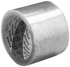 3M - 2" x 55 Yd Clear Rubber Adhesive Sealing Tape - Polypropylene Film Backing, 1.9 mil Thick - Best Tool & Supply