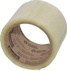 3M - 3" x 55 Yd Clear Rubber Adhesive Sealing Tape - Polypropylene Film Backing, 1.9 mil Thick, 44 Lb Tensile Strength, Series 371 - Best Tool & Supply