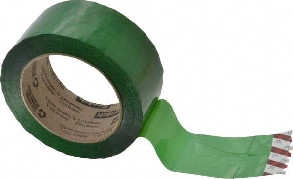 3M - 2" x 110 Yd Green Rubber Adhesive Sealing Tape - Polypropylene Film Backing, 1.9 mil Thick, 44 Lb Tensile Strength, Series 371 - Best Tool & Supply