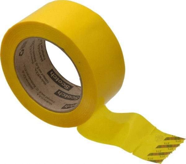 3M - 2" x 110 Yd Yellow Rubber Adhesive Sealing Tape - Polypropylene Film Backing, 1.9 mil Thick, 44 Lb Tensile Strength, Series 371 - Best Tool & Supply