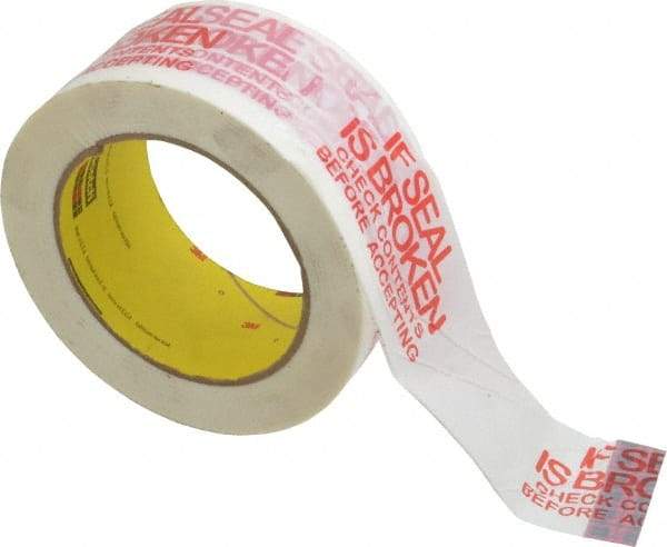 3M - 2" x 110 Yd Red & White Rubber Adhesive Sealing Tape - Polypropylene Film Backing, 1.9 mil Thick, 44 Lb Tensile Strength, Series 3771 - Best Tool & Supply