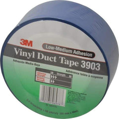 3M - 2" x 50 Yds Blue Duct Tape - 6.5 mil, Rubber Adhesive, Vinyl Backing, 12.6 Lb/ln Tensile Strength, 200°F Max, Series 3903 - Best Tool & Supply