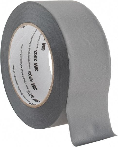 3M - 2" x 50 Yds Gray Duct Tape - 6.5 mil, Rubber Adhesive, Vinyl Backing, 12.6 Lb/ln Tensile Strength, 200°F Max, Series 3903 - Best Tool & Supply