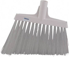 Vikan - 9-1/2" Wide, White Synthetic Bristles, Angled Broom - Best Tool & Supply