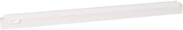 Vikan - 24" Rubber Blade Squeegee Refill - Double Edge, White, Plastic Holder - Best Tool & Supply