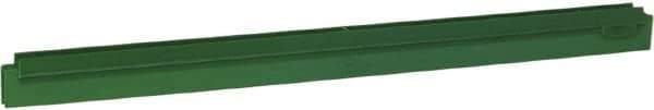 Vikan - 24" Rubber Blade Squeegee Refill - Double Edge, Green, Plastic Holder - Best Tool & Supply