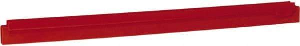 Vikan - 24" Rubber Blade Squeegee Refill - Double Edge, Red, Plastic Holder - Best Tool & Supply