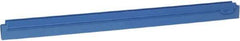 Vikan - 24" Rubber Blade Squeegee Refill - Double Edge, Blue, Plastic Holder - Best Tool & Supply