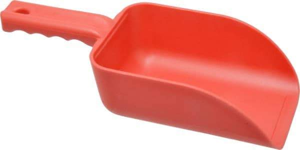 Remco - 32 oz Red Polypropylene Flat Bottom Scoop - 4.3" Wide x 3" Deep Bowl, 4-1/2" Handle Length, 11-1/2" OAL - Best Tool & Supply