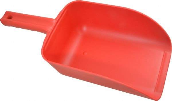 Remco - 82 oz Red Polypropylene Flat Bottom Scoop - 5.9" Wide x 3.3" Deep Bowl, 4-1/2" Handle Length, 15.1" OAL - Best Tool & Supply