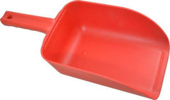 Remco - 82 oz Red Polypropylene Flat Bottom Scoop - 5.9" Wide x 3.3" Deep Bowl, 4-1/2" Handle Length, 15.1" OAL - Best Tool & Supply