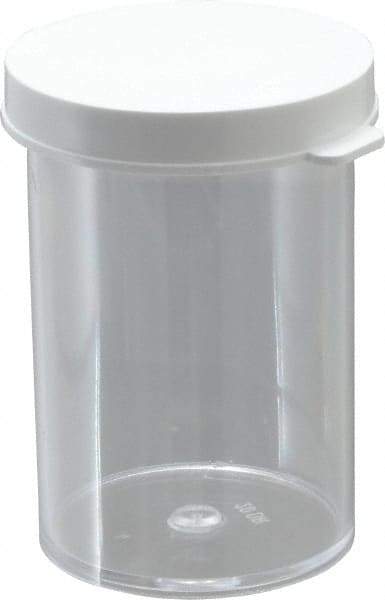 Dynalon Labware - 20 Drams Vial - Polystyrene, Clear, 2-1/2" High x 1-1/2" Diam, 3/4" Cap - Best Tool & Supply