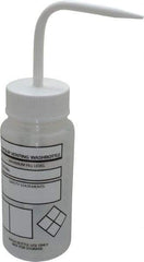 Dynalon Labware - 250 mL Safety Wash Bottle - Polyethylene, Translucent, 9" High x 6-1/2" Diam, 3/4" Cap - Best Tool & Supply