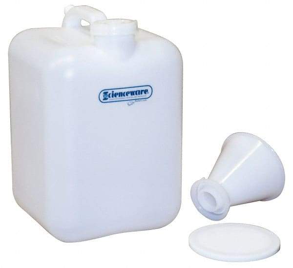 Bel-Art - 5 Gal Carboy - Polyethylene, White, 16" High x 9.6" Diam, 3/4" Cap - Best Tool & Supply