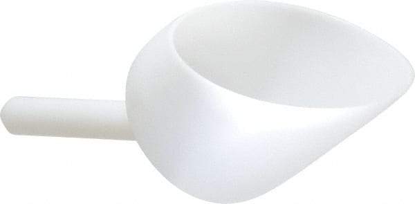 Bel-Art - 32 oz White Polyethylene Round Bottom Scoop - 4.9" Wide x 5-1/2" Deep Bowl, 5" Handle Length, 10" OAL - Best Tool & Supply