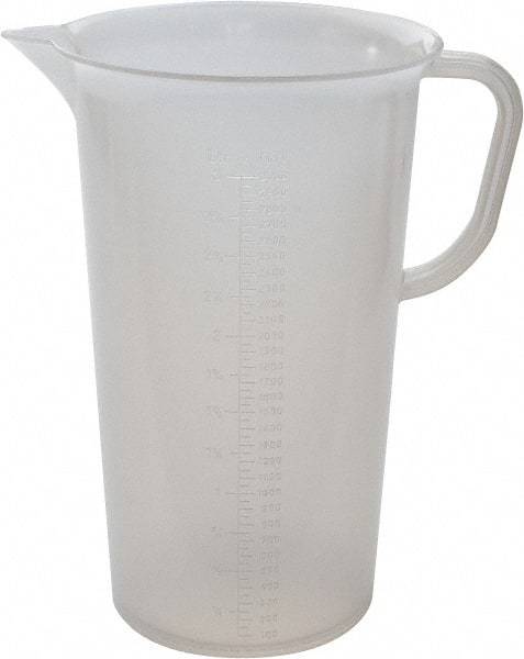 Bel-Art - 3,000 ml Polypropylene Graduated Pitcher - 100 ml Graduation, x 10-1/2" High - Best Tool & Supply